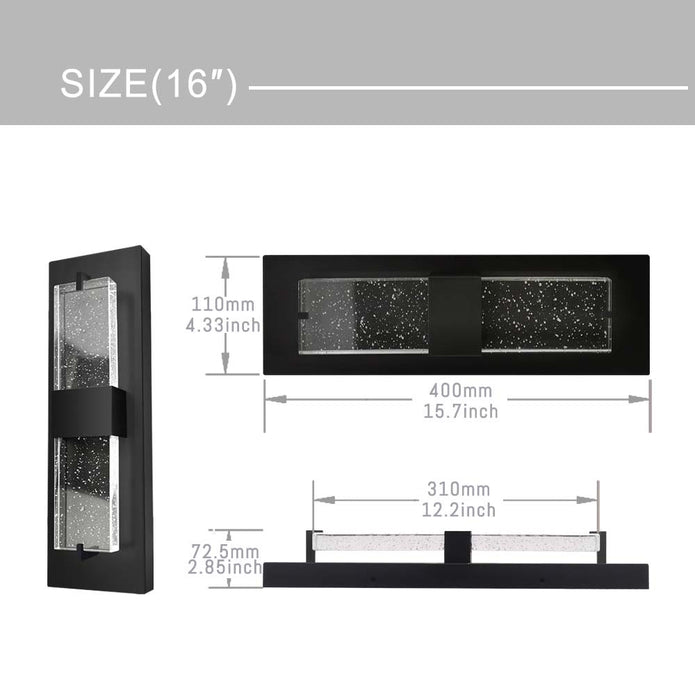 Crystal LED Wall Light Fixture