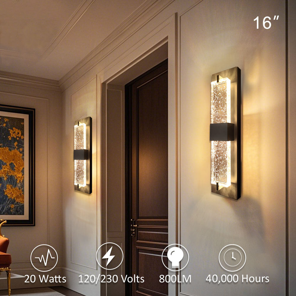 Crystal LED Wall Light Fixture