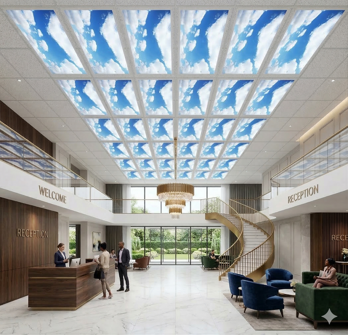 LED Flat Panel 2x4 Sky Pattern - 30W-72W/3000K-6500K