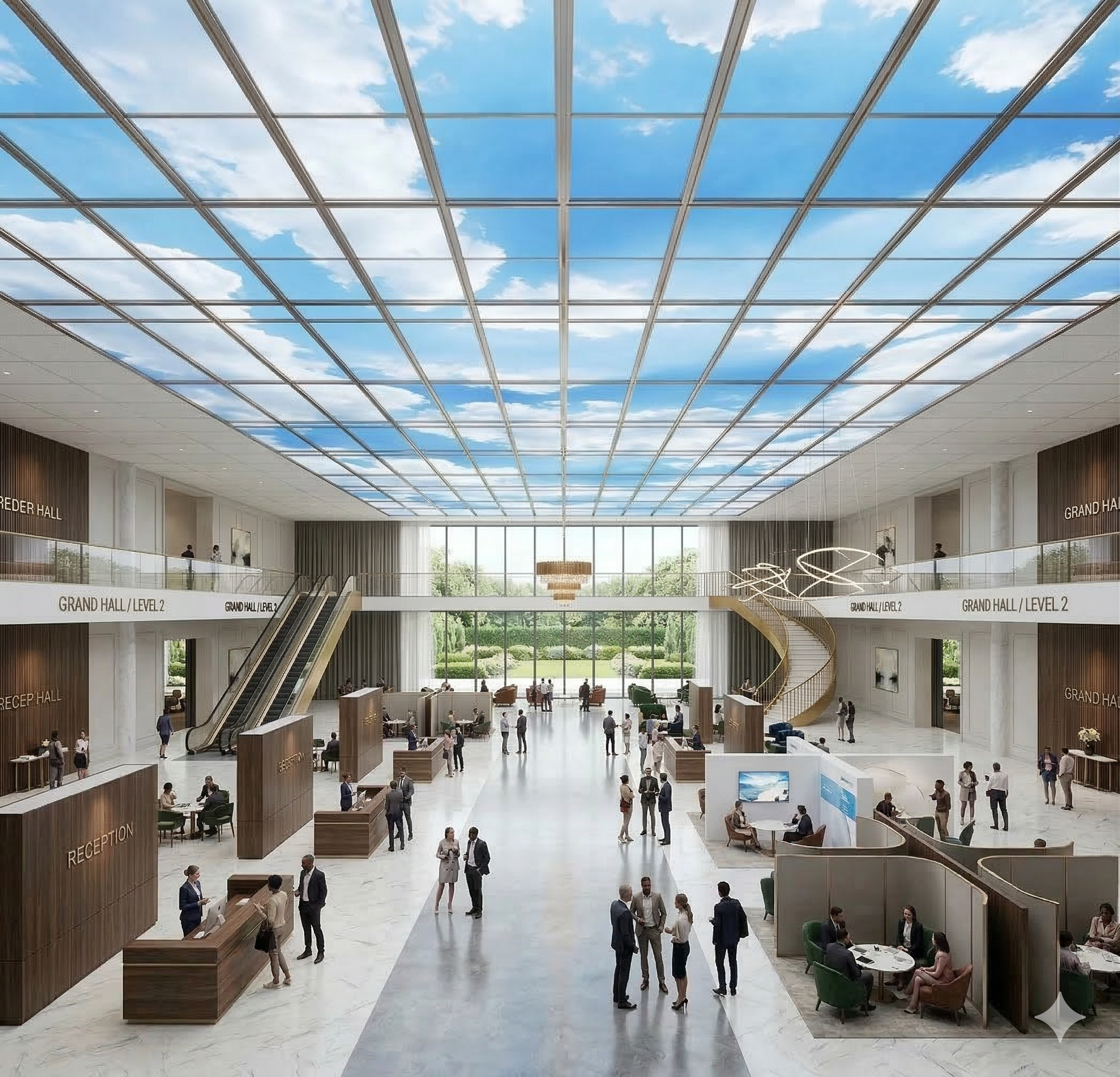 LED Flat Panel 2x4 Sky Pattern - 30W-72W/3000K-6500K