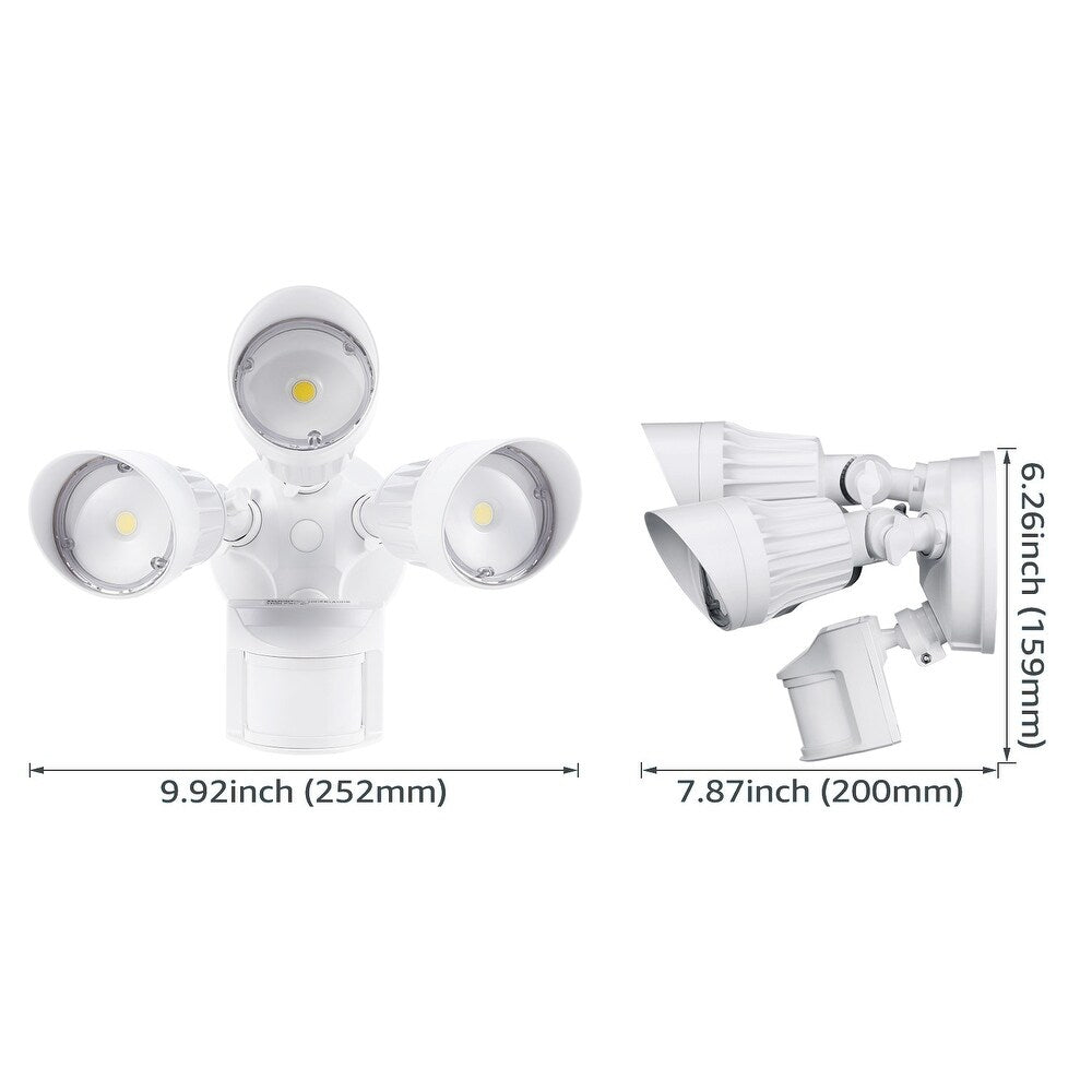 Round Security Light - 30W 3-head