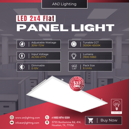 LED Flat Panel 2x4 - 30W-72W/3000K-6500K