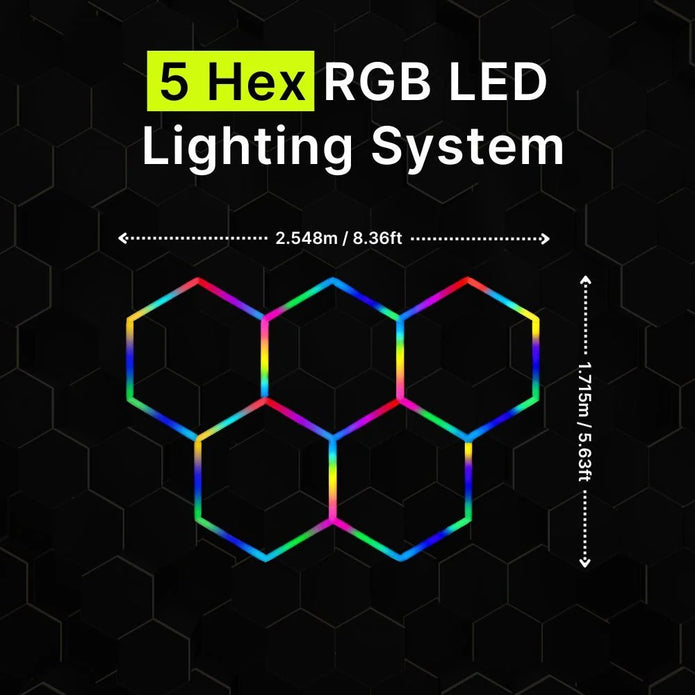 LED Hexagon Light - RGB (14 sets)