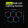 LED Hexagon Light - RGB (14 sets)