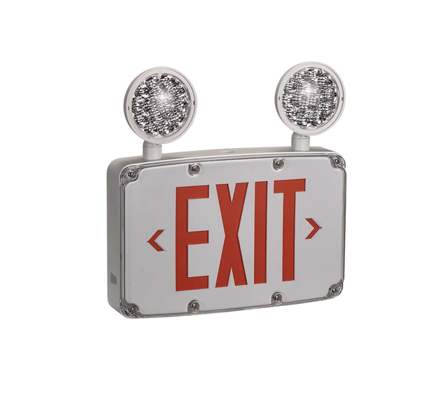 Wet Location LED Exit Sign Combo